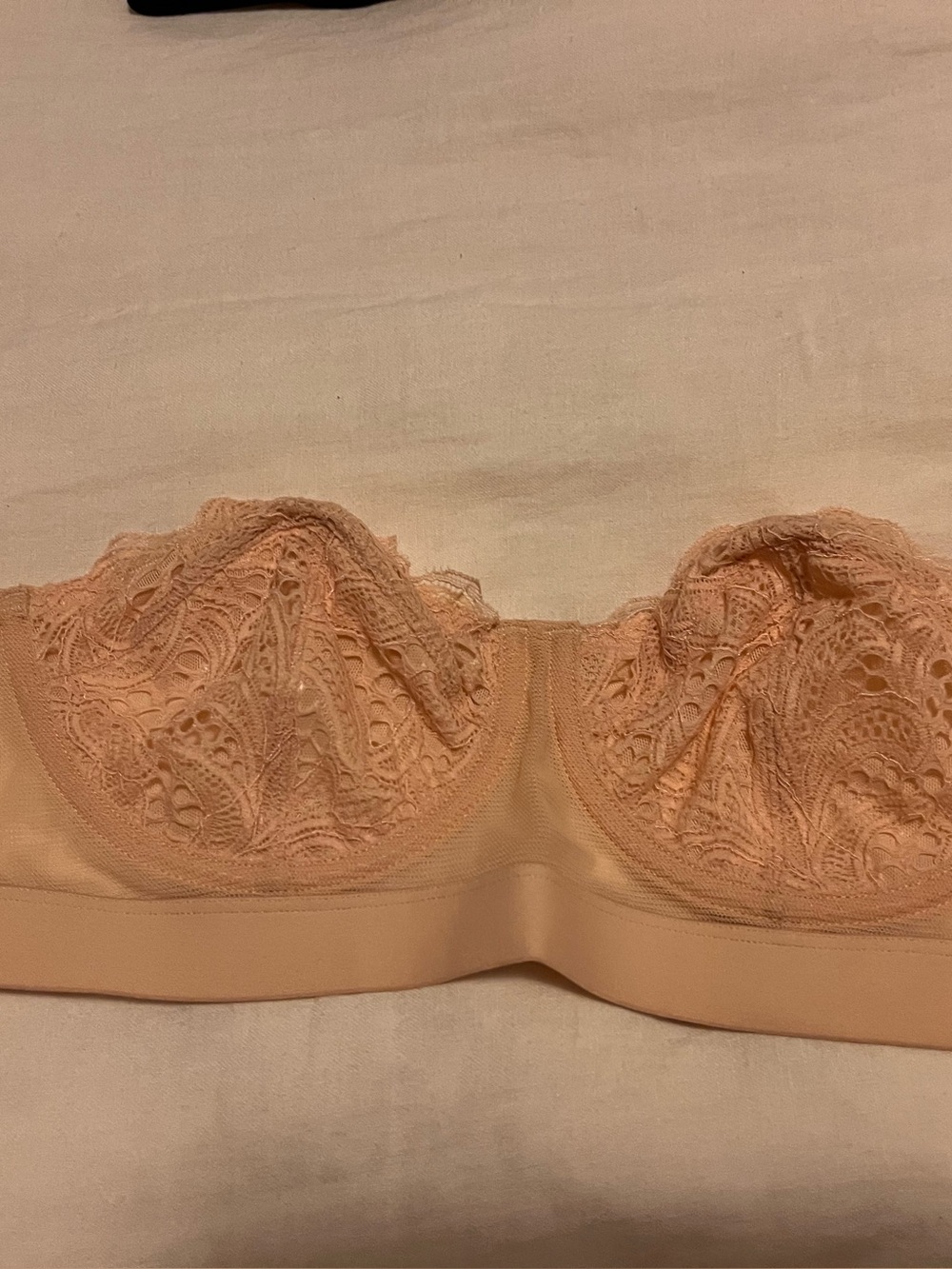 Lively NWT 34C Lace Strapless Bra in blush pink